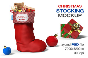 Christmas Stocking Mockup