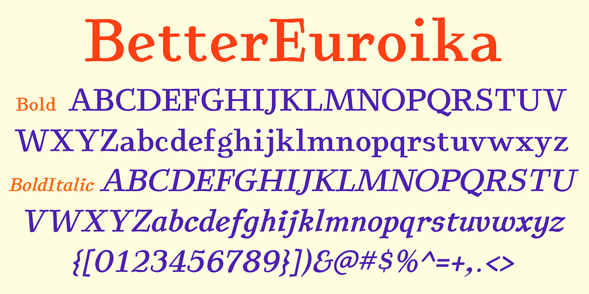 BetterEuroika, a Serif Font by Ingrimayne Type (Photo 8 of 11)