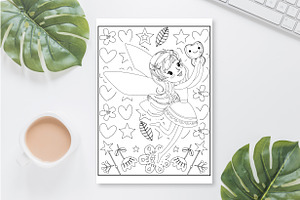 140 Vector Fairy Coloring Pages