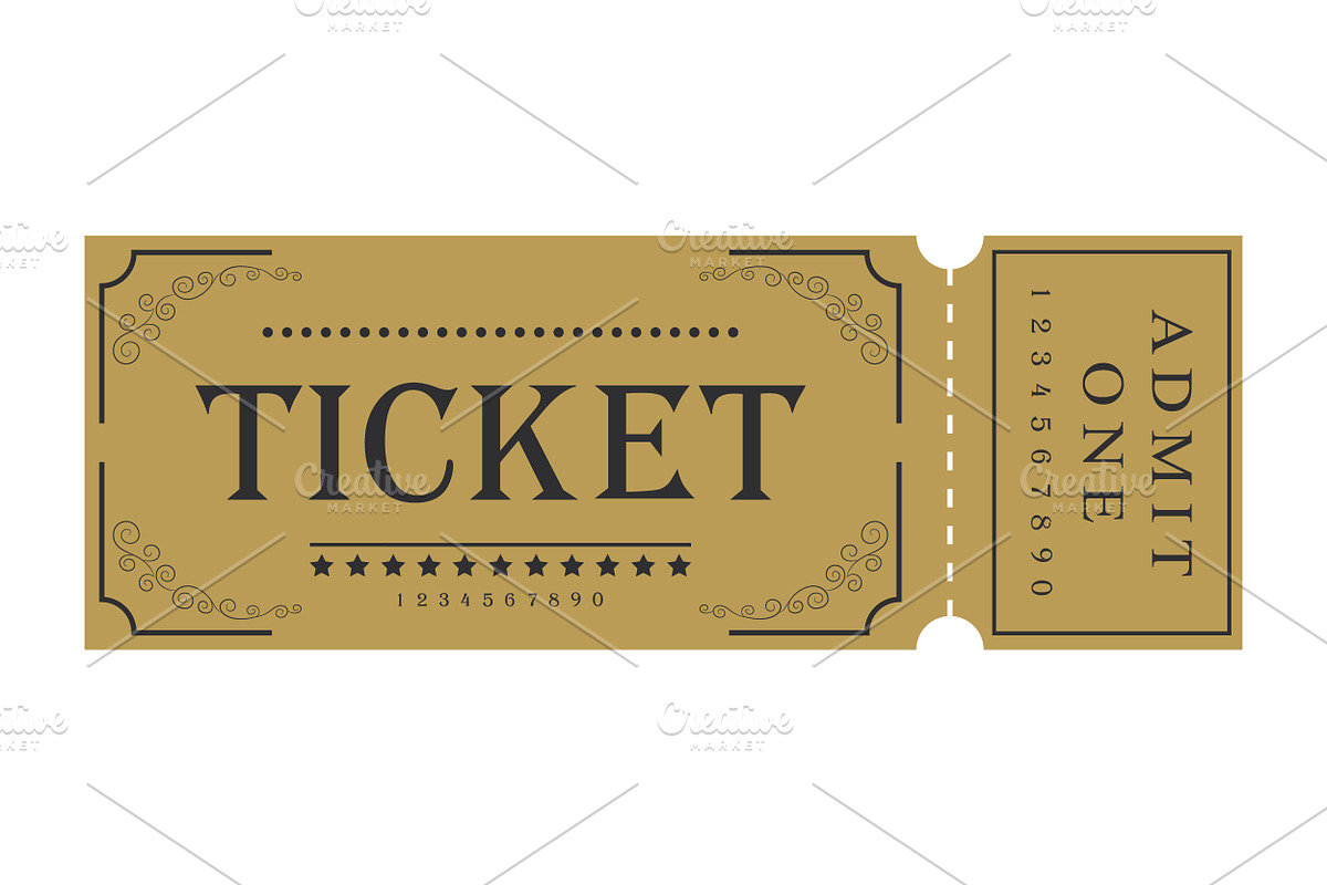 Retro Ticket Templates, an Object Illustration by PsychocheArt (Photo 2 of 5)