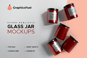 Glass Jar PSD Mockups