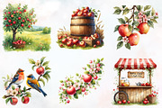 Spring Apple Harvest Clipart, an Illustration by RobertsArt (Thumbnail 6 of 7)