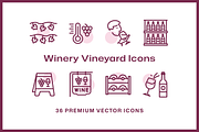 36 Winery Vineyard Icons, an Icon by Furnace (Thumbnail 2 of 5)