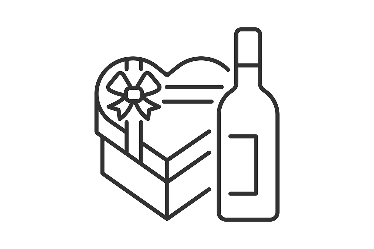 Valentine's day line icon set, an Outline Icon by ElineDesign (Photo 4 of 4)