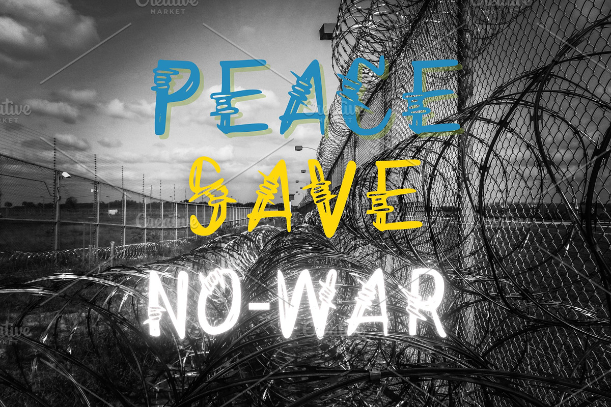 Stop War font, Barb font, War font, a Font by Tattoo Worker Studio (Photo 3 of 4)