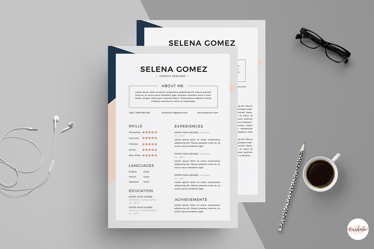 Elegant CV Template, a Resume Template by Emaholic Template (Photo 3 of 5)