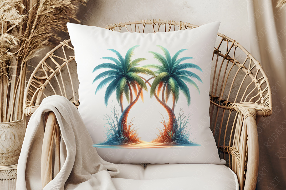 Palm Tree Serenity Clipart, an Illustration by RobertsArt (Photo 7 of 7)