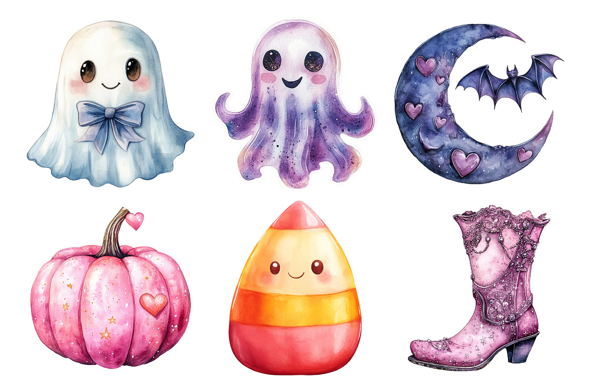 Charm Pink Halloween Clipart, an Illustration by Daily.Designs (Photo 5 of 5)