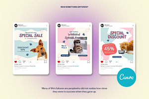 Pet Shop Instagram CANVA Template