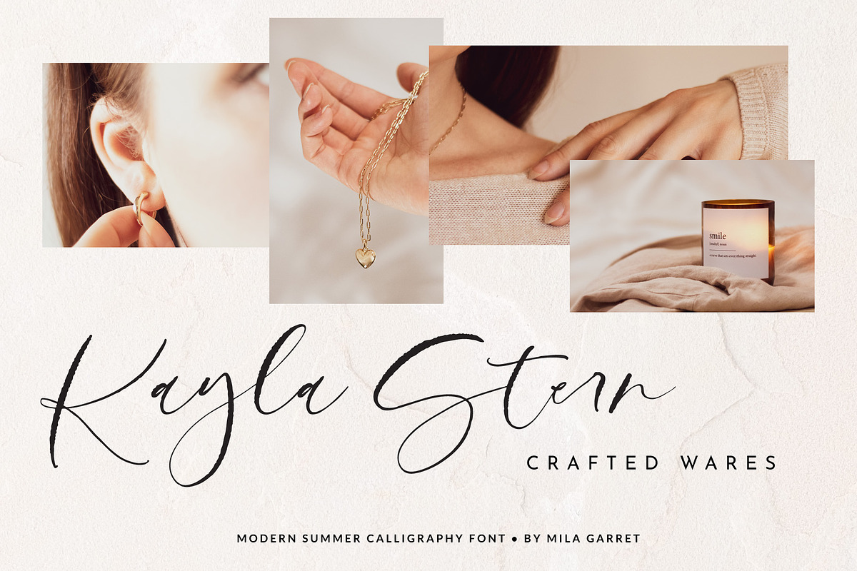 Modern Summer Calligraphy Logo Font, a Script Font by Mila Garret (Photo 5 of 14)