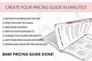 Service & Pricing Guide Canva Blush