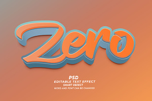 Zero PSD 3D Editable Text Effect