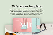 Minimal Facebook post templates, a Social Media Template by Wild Ones (Thumbnail 2 of 10)