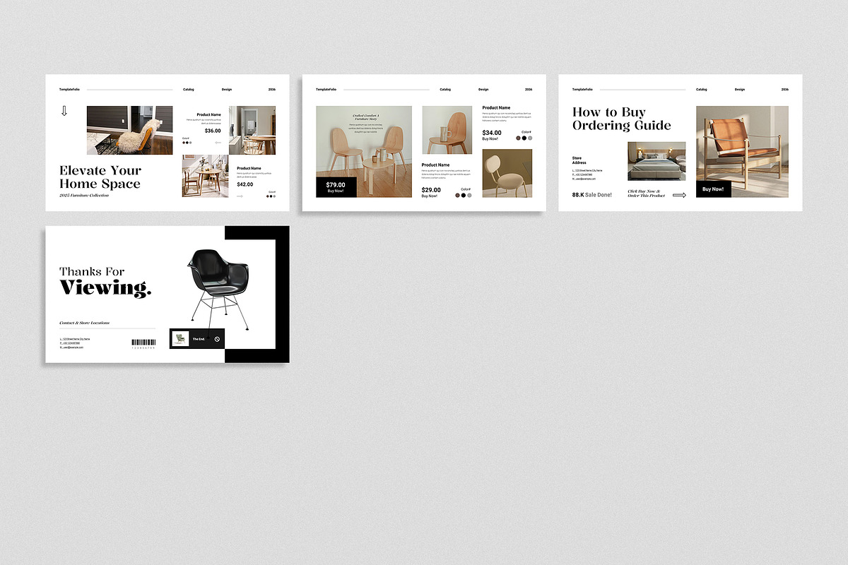 Furniture Catalog Template ( PPTX ), a Presentation Template by TemplateFolio-Shop (Photo 6 of 6)