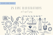 Sailor Stripes Font + Illustrations, a Sans Serif Font by On the Mark Designs (Thumbnail 3 of 6)