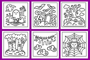 Bold and Easy Halloween Coloring, a Seasonal Illustration by Coco Bloom (Thumbnail 2 of 4)