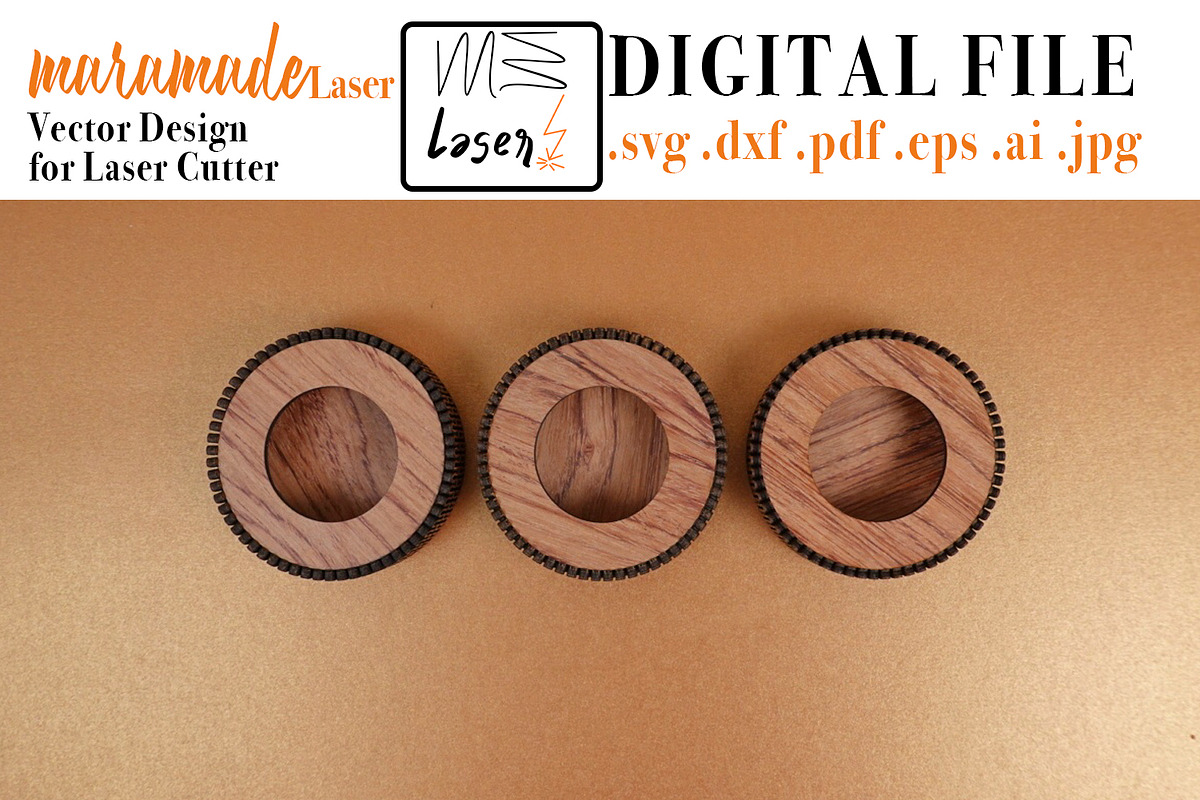 Candle Holder Flexi File 4 Laser Cut, an Object Graphic by MaramadeLaser (Photo 2 of 5)