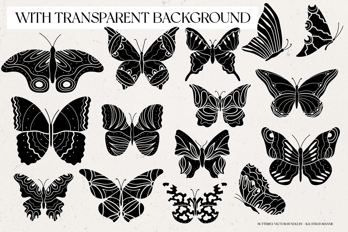Butterfly Clipart Bundle, an Object Illustration by IllustratorAnnie (Photo 5 of 6)