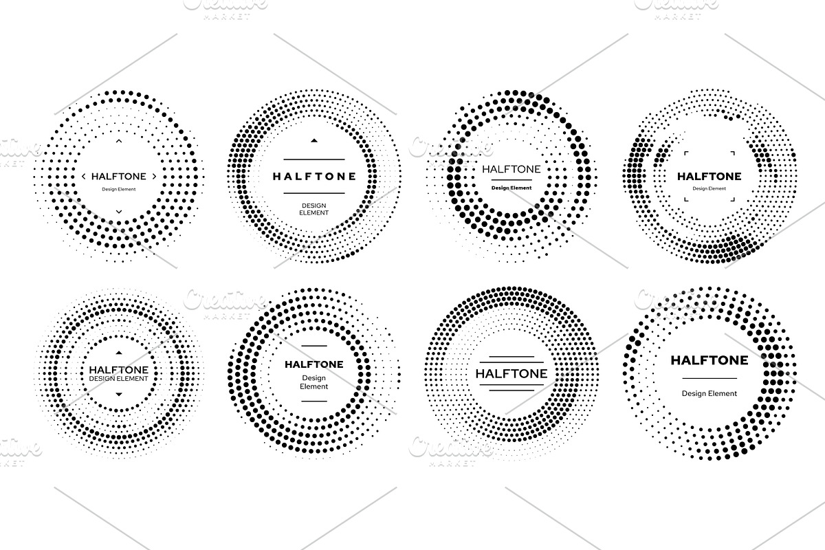 Circle half tone or round dots, an Illustration by Vector Tradition
