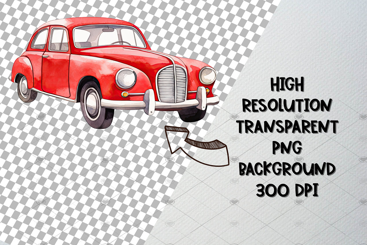 Watercolor Cars Clipart Set, 40 PNG, an Illustration by CropUp Creative (Photo 3 of 5)