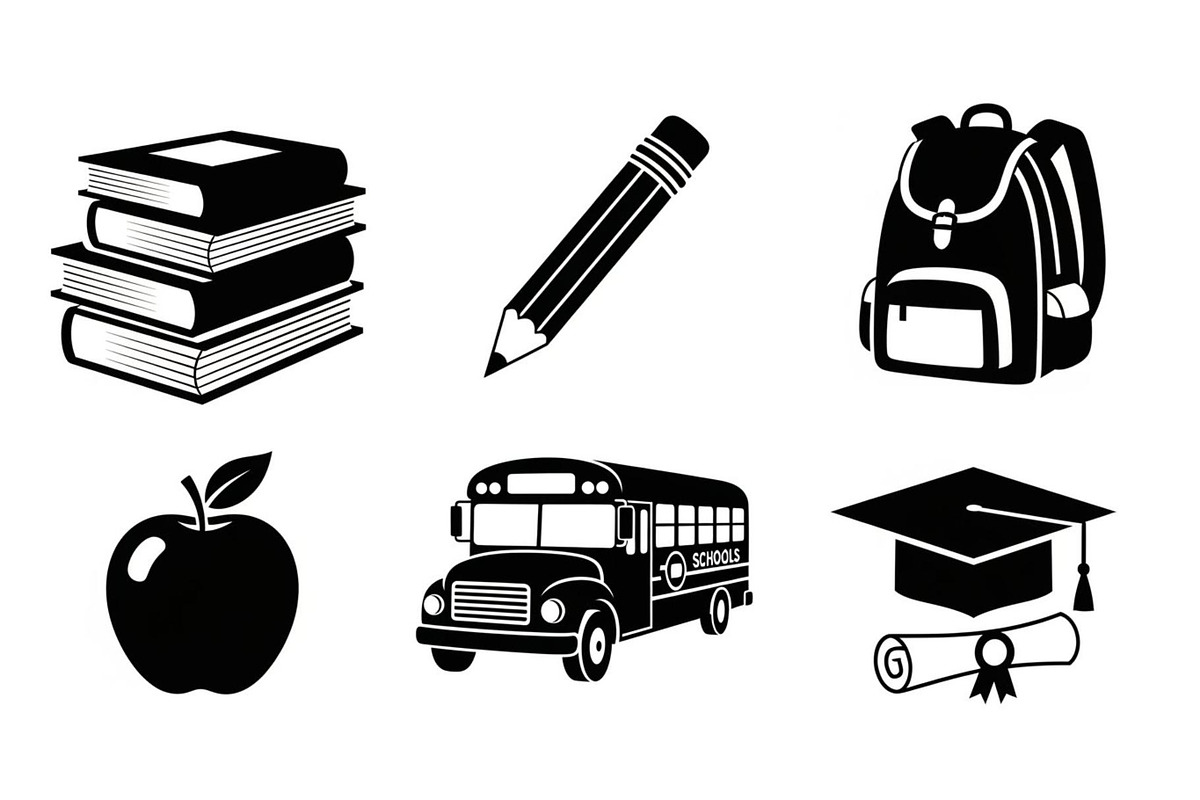 Back To School Silhouette Bundle, an Illustration by Designer_Momina (Photo 30 of 51)