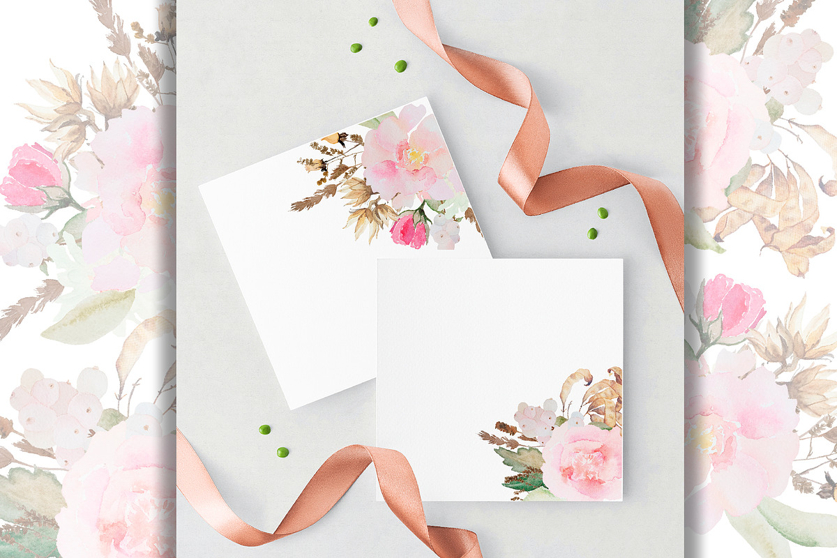 Watercolor flower bundle, an Illustration by GraphicRain (Photo 8 of 9)