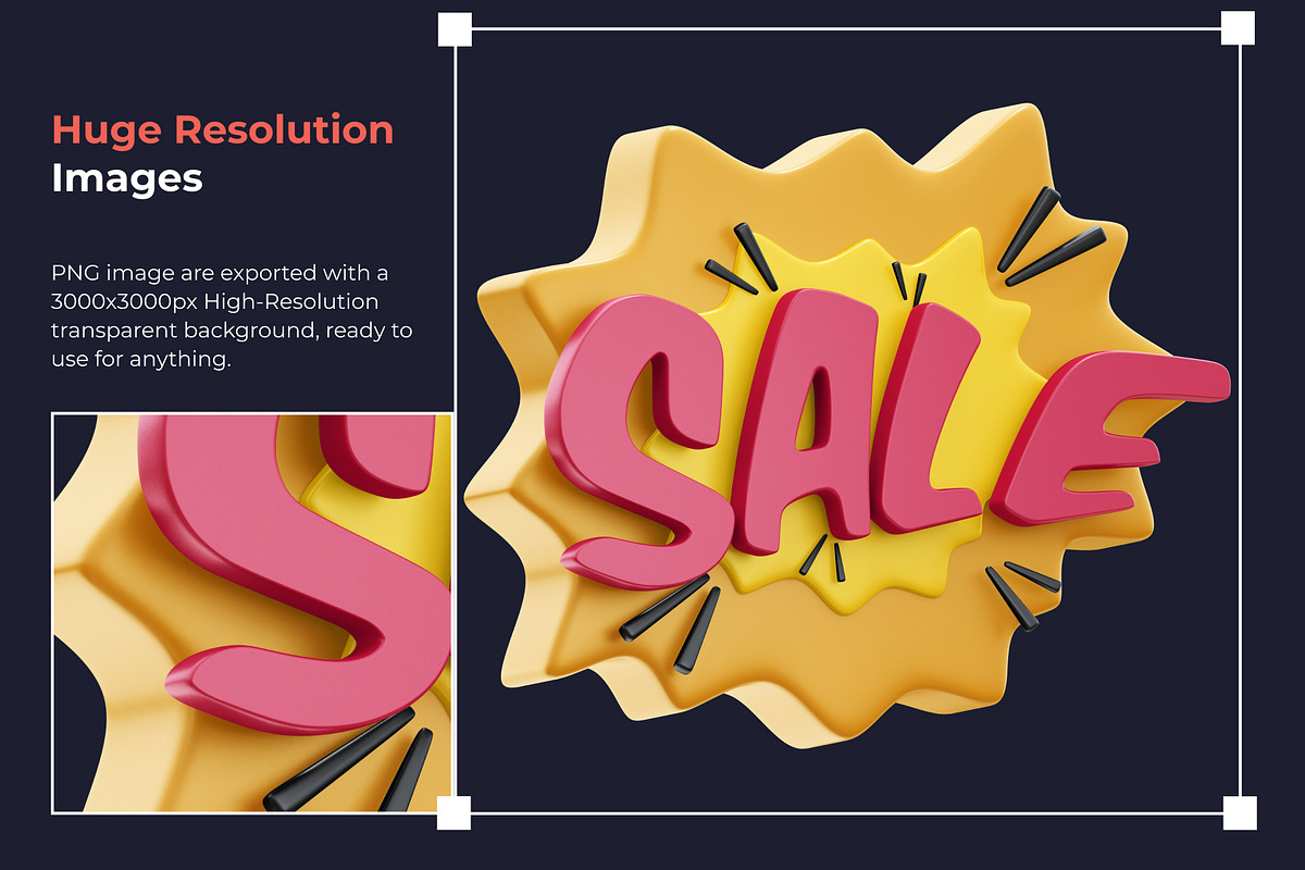 SALE! 3D Sticker Pack, a Templates & Theme by Dope Design (Photo 4 of 10)