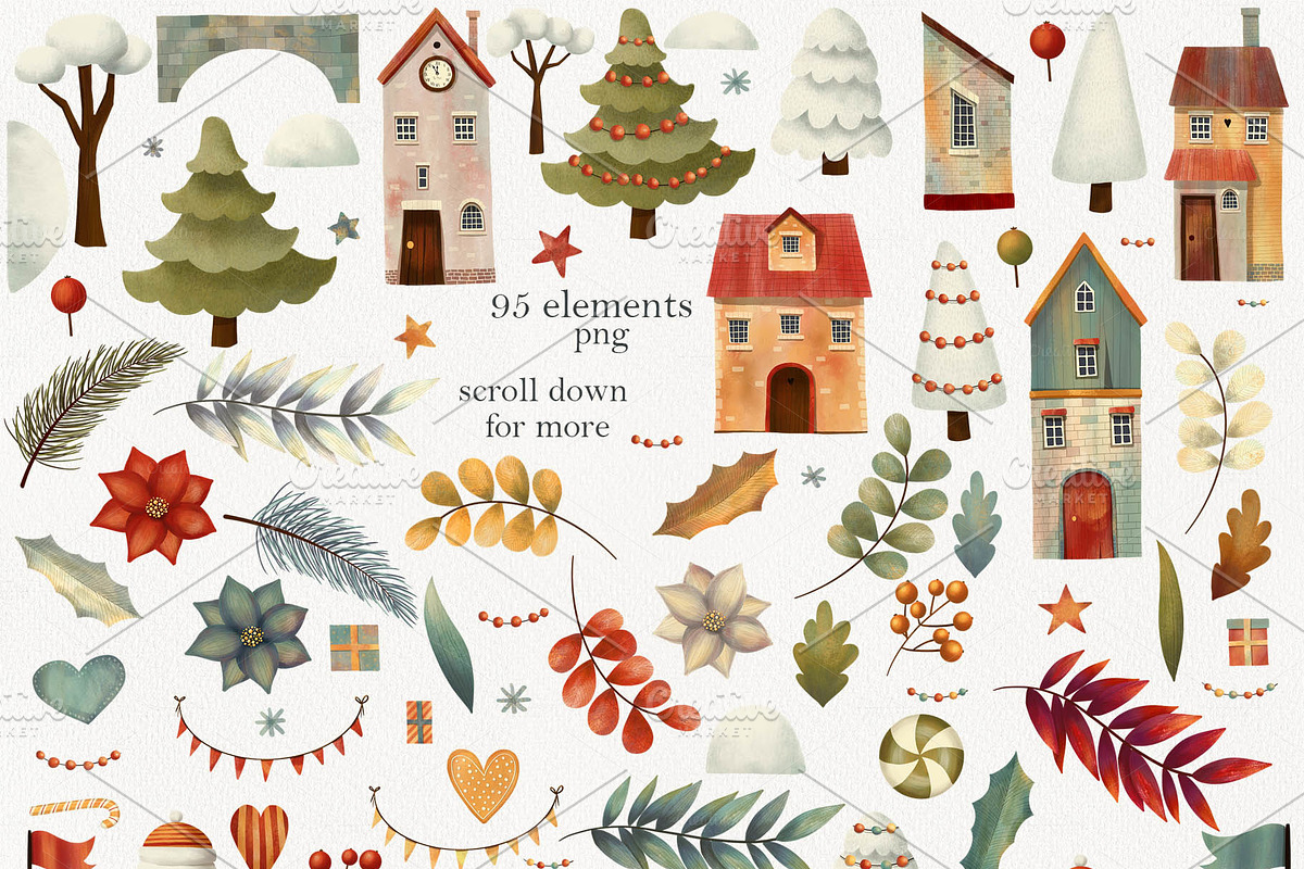 Christmas Magic Set, a Decorative Illustration by Daria's Magic World (Photo 7 of 7)