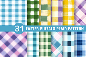 Easter Buffalo Plaid Pattern, an Illustration by Dream Creation