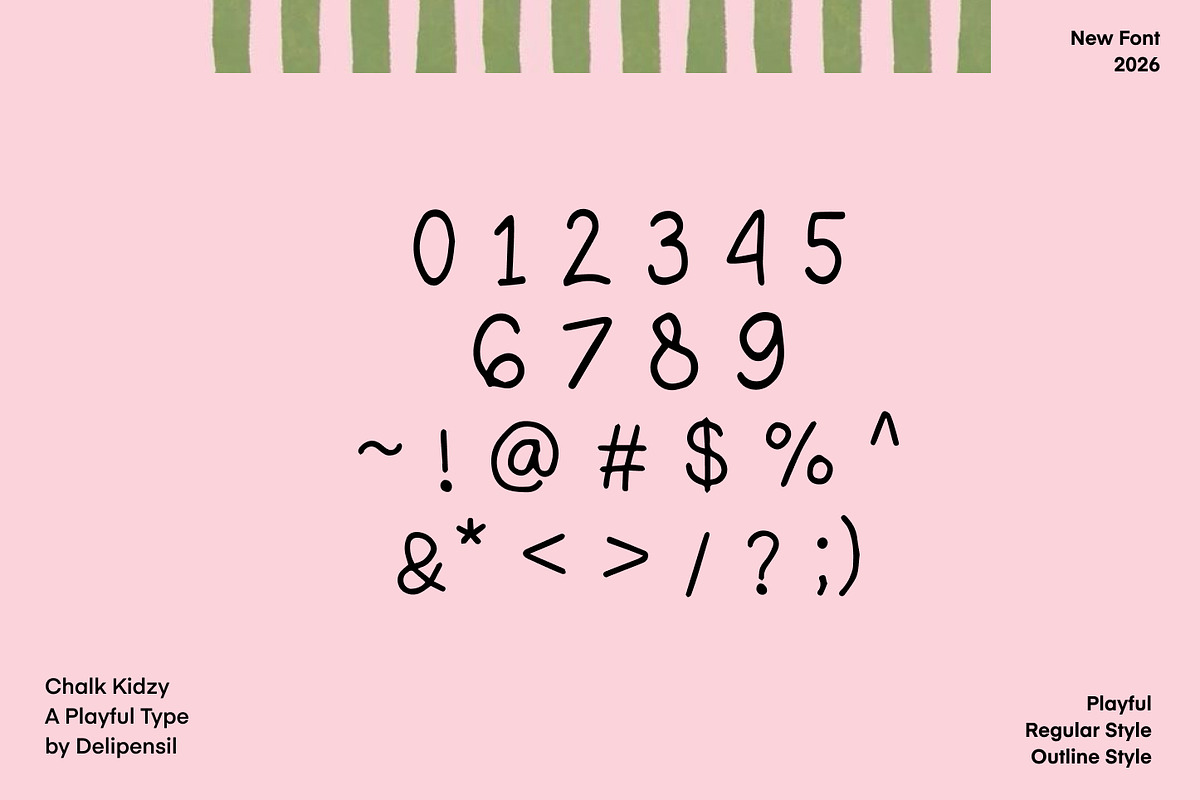 Chalk Kidzy - Bold, Fun, and Full, a Handwritten Font by delipensil (Photo 7 of 10)