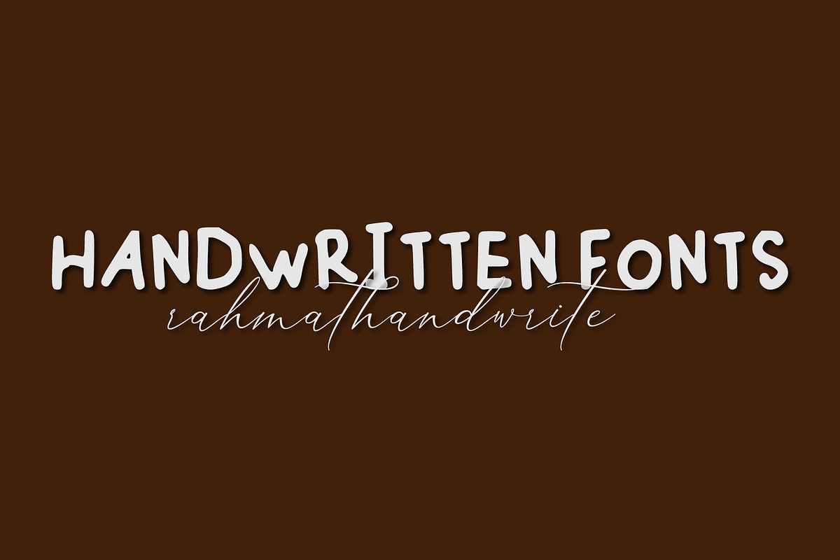 Handwritten Fonts, a Handwritten Font by RAHMAT (Photo 4 of 4)