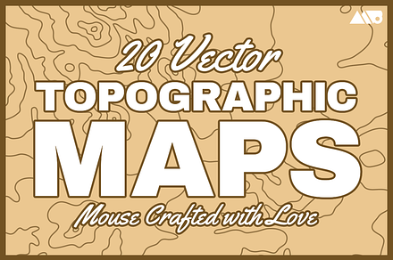 20 Topographic Maps Vector Pack