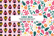 Love Bug Valentine Seamless Patterns, a Pattern Graphic by Alanna Messina Design Co (Thumbnail 4 of 8)