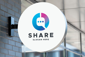 Share Chat Technology Logo, a Branding & Logo Template by Design_Planet