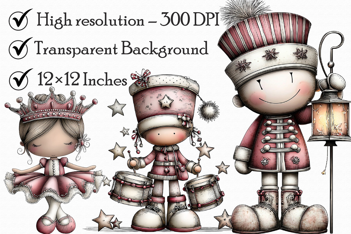 Whimsical Christmas Nutcracker Clipa, an Illustration by Libby Wishes (Photo 6 of 7)