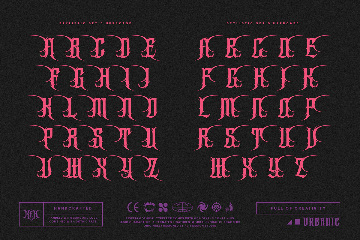 Riseria Typeface, a Blackletter Font by alit design (Photo 12 of 20)