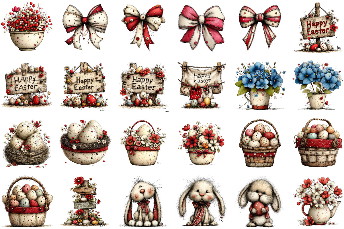 Whimsical Spring Clipart Bundle, an Illustration by Sublimation Artist (Photo 2 of 7)
