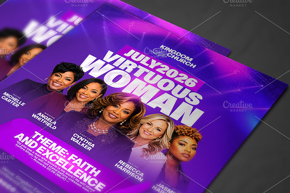 Virtuous Women Conference Flyer Temp, a Social Media Template by church flyer templates (Photo 5 of 10)