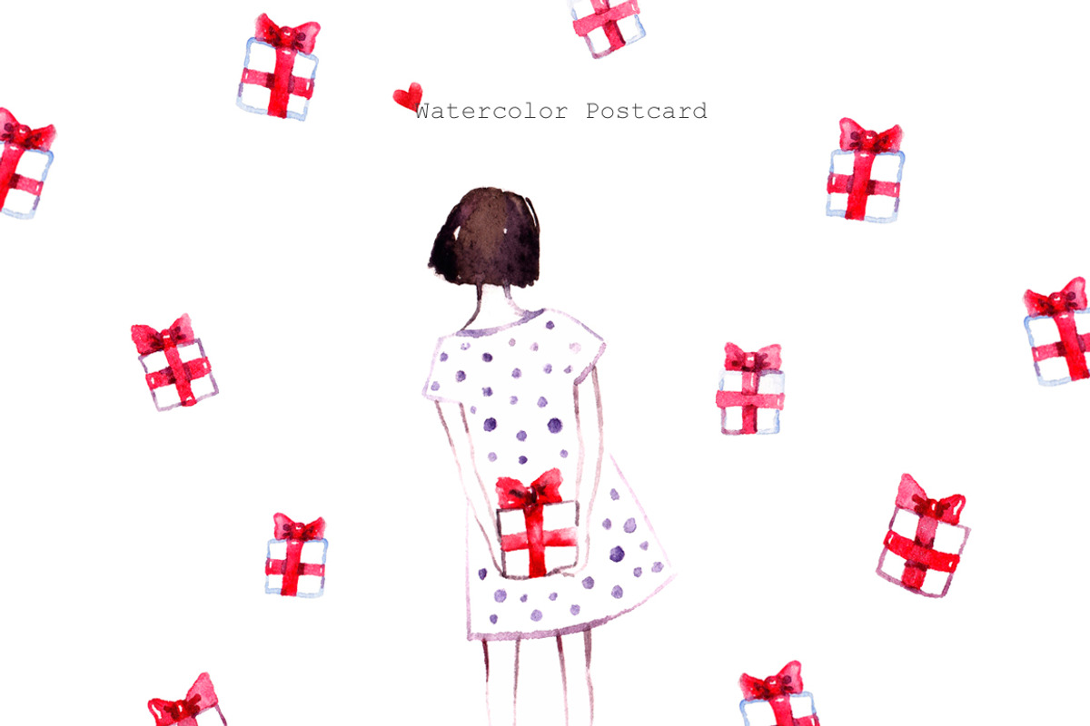 Watercolor Holiday Cards, a Decorative Illustration by Knysh Ksenya (Photo 3 of 9)