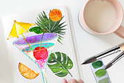 Summer Cocktail Clip Art, a Food Illustration by Download Graphic Art (Thumbnail 6 of 6)
