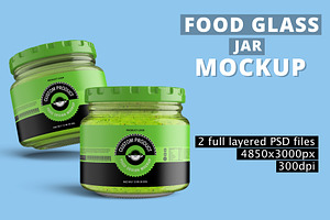Pickle Sauce Honey Glass Jar Mockup
