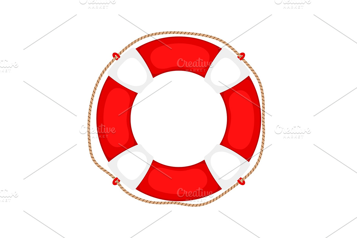 Lifebuoy on white, an Object Graphic by Stock-Smart-Start