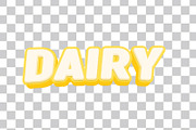 Dairy 3D Text Effect Editable PSD, a Layer Style Add-On by TrueVector (Thumbnail 2 of 2)