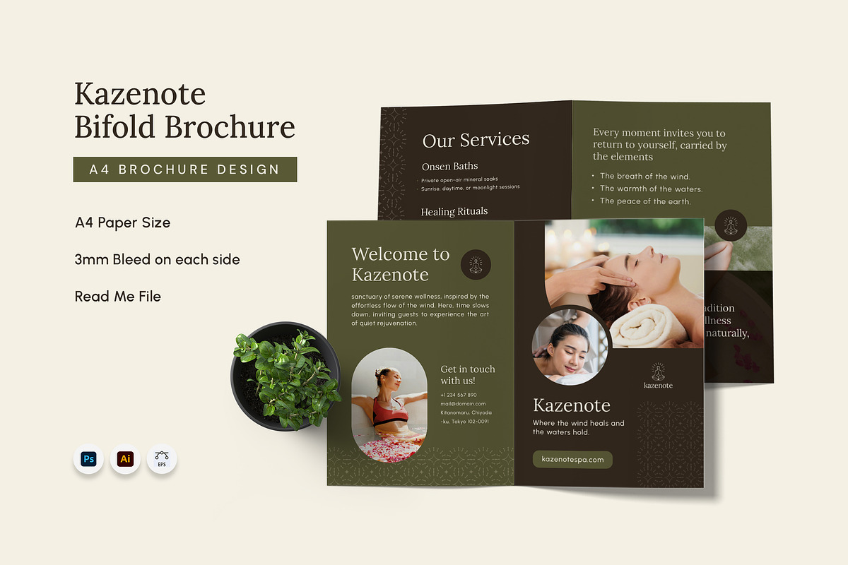 Kazenote - Bifold Brochure, a Brochure Template by Fannan Studio (Photo 1 of 3)
