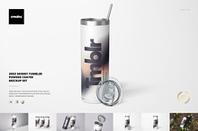 20oz Skinny Tumbler Mockup Set by  in Products