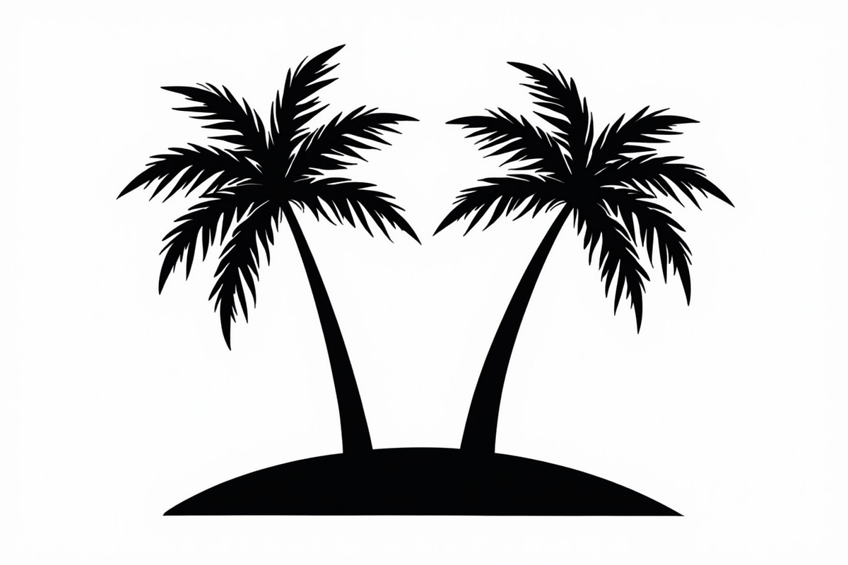 Coconut Tree Silhouette Pack, an Illustration by hafijul (Photo 4 of 9)