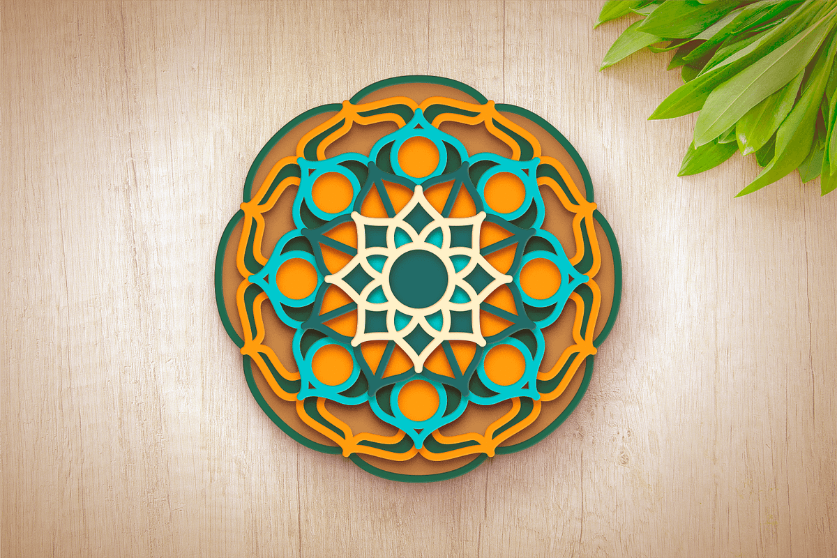 3D Lotus Flower Mandala - SVG Cut Fi, an Object Graphic by Arshad Ali (Photo 8 of 8)