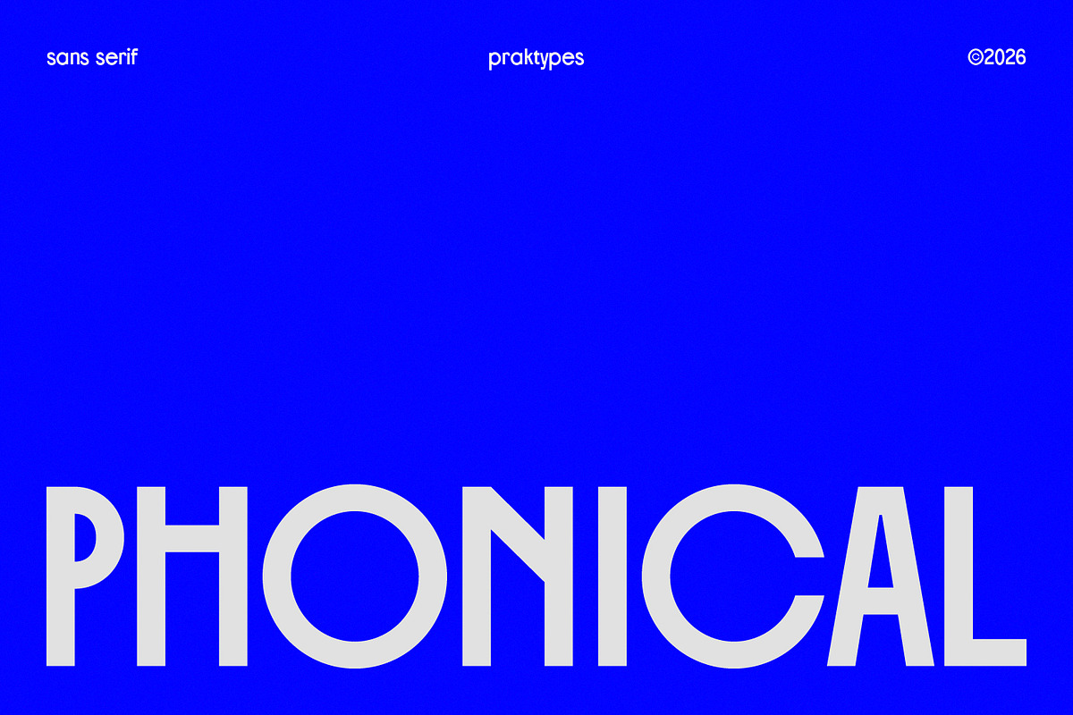 PRAK Phonical - Sans Serif Display, a Sans Serif Font by Healltica.std (Photo 1 of 19)