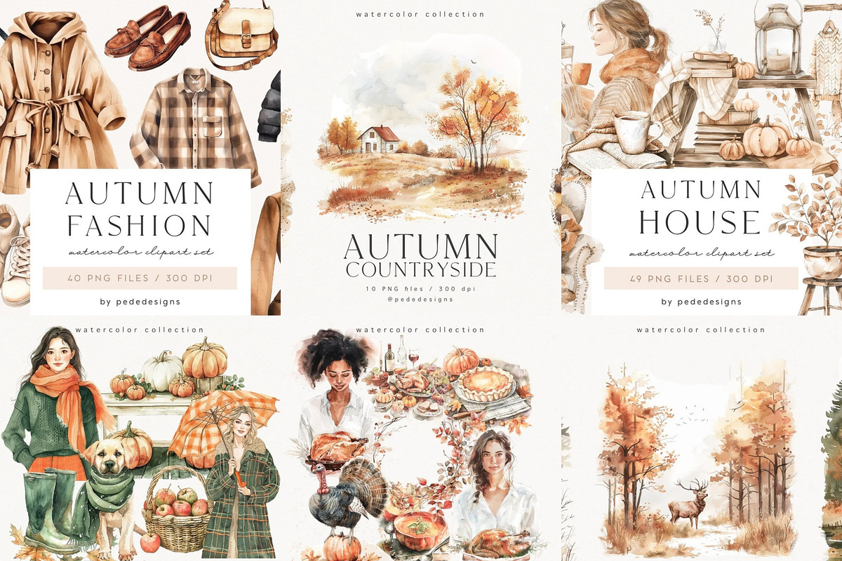 Autumn Mega Bundle 2000+, a Seasonal Illustration by PeDe Designs (Photo 8 of 17)