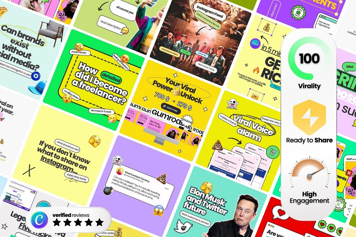 Creator v1 Canva Templates For IG, a Social Media Template by Virall (Photo 2 of 10)